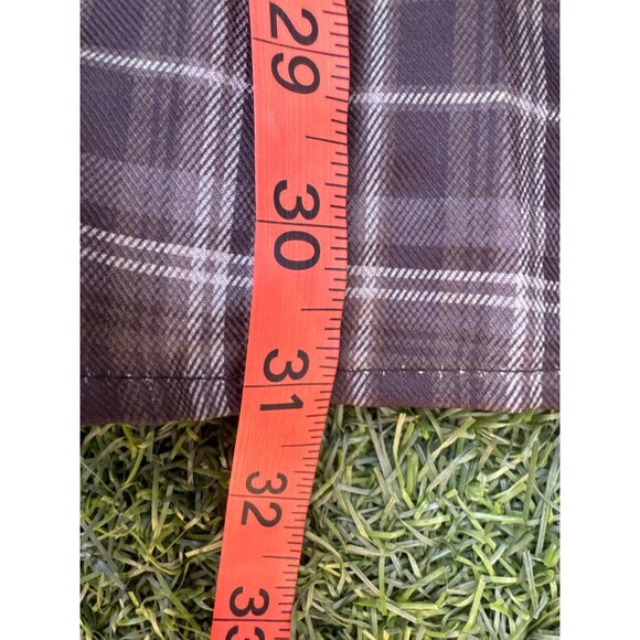 Vintage Style Plaid Dress Gothic Victorian Puff Sleeves White Collar Black Bow R - Picture 8 of 10